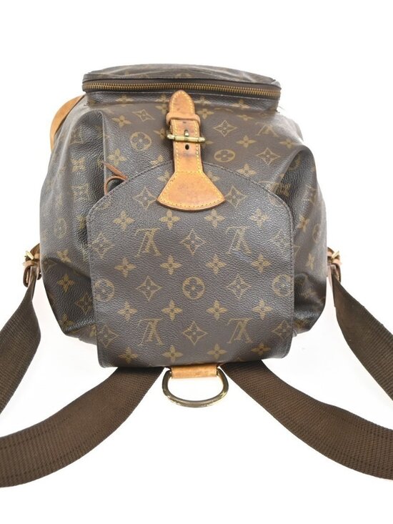 LOUIS VUITTON Montsouris GM Backpack Bag Monogram Leather Brown M51135 72CA811 main image 13